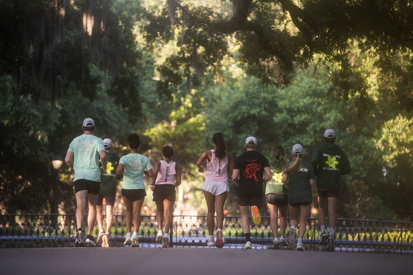 Runners under the live oaks in Savannah